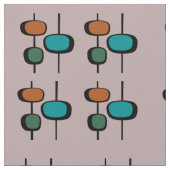 Modernes Muster aus der Mitte des Jahrhunderts, ro Stoff (Nahaufnahme)