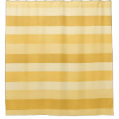 Modernes Muster aus gelben, textilen Streifen Duschvorhang (Vorderseite)