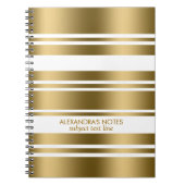 Modernes Muster aus Gold und Weiß Notizblock (Vorderseite)