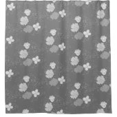 Modernes Muster aus Grau und Weiß Duschvorhang (Vorderseite)