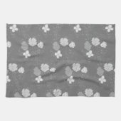 Modernes Muster aus Grau und Weiß Geschirrtuch (Horizontal)