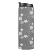 Modernes Muster aus Grau und Weiß Thermosbecher (Nach rechts gedreht)