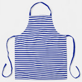 Modernes Muster aus Kobalt-Blau und Weiß Schürze (Vorderseite)