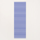 Modernes Muster aus Kobalt-Blau und Weiß Yogamatte (Rückseite)