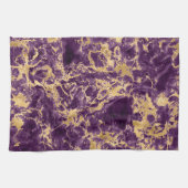 Modernes Muster aus Lila- und Goldmarmor Geschirrtuch (Horizontal)