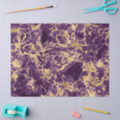 Modernes Muster aus Lila- und Goldmarmor Seidenpapier (Basteln)