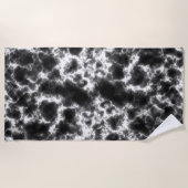 Modernes Muster aus schwarzem und weißem Marmor Strandtuch (Vorderseite)