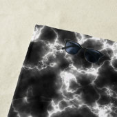 Modernes Muster aus schwarzem und weißem Marmor Strandtuch (Beispiel)