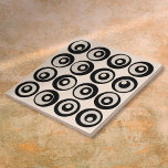 Modernes Muster aus schwarzen und cremefarbenen Kr Fliese<br><div class="desc">Ein cooles,  stylisches,  abstraktes,  schwarz-cremefarbenes Muster aus der Mitte des Jahrhunderts. Entwickelt von Thisisnotme©</div>