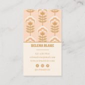 Modernes Muster aus vertikalem Flor - elegant & tr Visitenkarte (Rückseite)