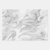 Modernes Muster aus weißem Marmor Geschenkpapier Set (Vorderseite 3)