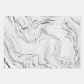 Modernes Muster aus weißem Marmor Geschenkpapier Set (Vorderseite 2)