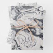 Modernes Muster aus weißem Marmor Geschenkpapier Set (Beispiel)