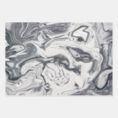 Modernes Muster aus weißem Marmor Geschenkpapier Set (Vorderseite)