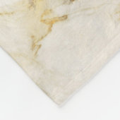 Modernes Muster aus weißem und goldenem Marmor Fleecedecke (Ecke)