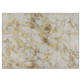 Modernes Muster aus weißem und goldenem Marmor Schneidebrett (Vorderseite)