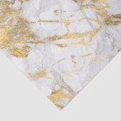 Modernes Muster aus weißem und goldenem Marmor Seidenpapier (Detail)