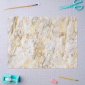 Modernes Muster aus weißem und goldenem Marmor Seidenpapier (Basteln)