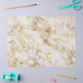 Modernes Muster aus weißem und goldenem Marmor Seidenpapier (Basteln)