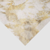 Modernes Muster aus weißem und goldenem Marmor Seidenpapier (Detail)