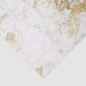 Modernes Muster aus weißem und goldenem Marmor Seidenpapier (Detail)