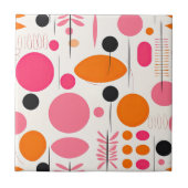 Modernes Muster - Bohemisches ReTRO im Mittelalter Fliese (Vorderseite)