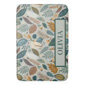 Modernes Muster botanischer Blätter Badematte (Vorderseite Vertikal)