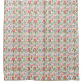 Modernes Muster der Aquarellfarben-Blume Duschvorhang (Vorderseite)