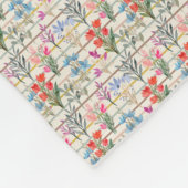 Modernes Muster der Aquarellfarben-Blume Fleecedecke (Ecke)