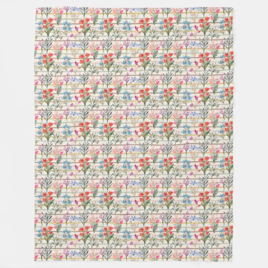 Modernes Muster der Aquarellfarben-Blume Fleecedecke (Vorderseite)