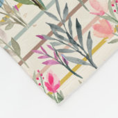 Modernes Muster der Aquarellfarben-Blume Fleecedecke (Ecke)