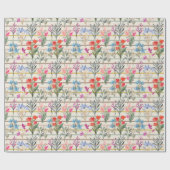 Modernes Muster der Aquarellfarben-Blume Geschenkpapier (Flach)