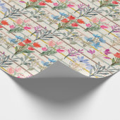 Modernes Muster der Aquarellfarben-Blume Geschenkpapier (Ecke)