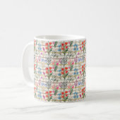 Modernes Muster der Aquarellfarben-Blume Kaffeetasse (Vorderseite Links)