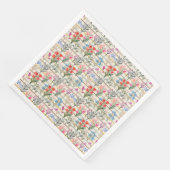 Modernes Muster der Aquarellfarben-Blume Serviette (Ecke)