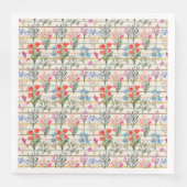 Modernes Muster der Aquarellfarben-Blume Serviette (Vorderseite)
