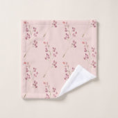 Modernes Muster der Aquarellroten Blume Badhandtuch Set (Waschlappen)