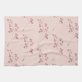 Modernes Muster der Aquarellroten Blume Geschirrtuch (Horizontal)