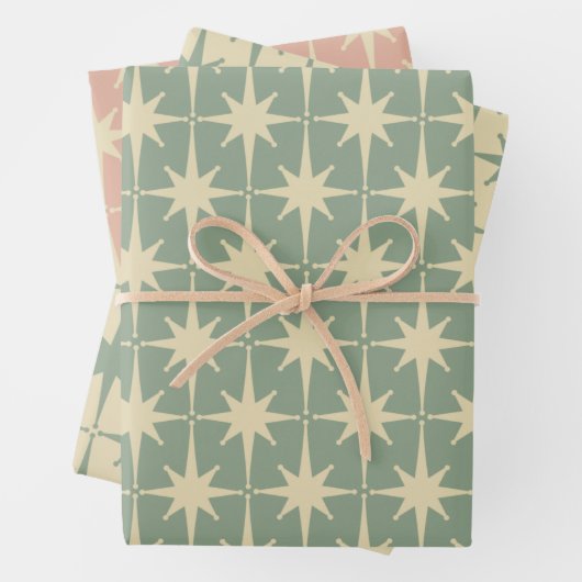 Modernes Muster der atomaren Sternexplosion im Mit Geschenkpapier Set (Beispiel)