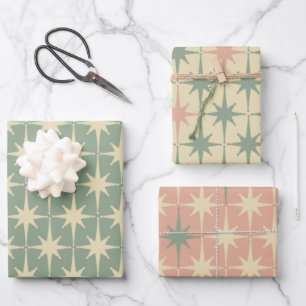 Modernes Muster der atomaren Sternexplosion im Mit Geschenkpapier Set