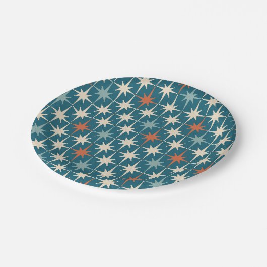 Modernes Muster der atomaren Sternexplosion Mitte Pappteller (Schrägansicht)