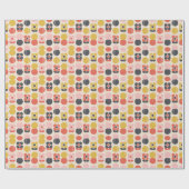 Modernes Muster der Blume Mitte des Jahrhunderts Geschenkpapier (Flach)