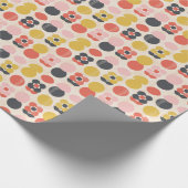 Modernes Muster der Blume Mitte des Jahrhunderts Geschenkpapier (Ecke)