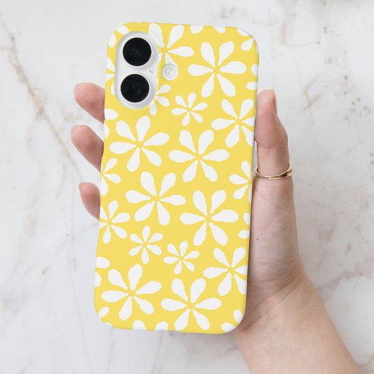 Modernes Muster der Gelbschick-Girl-Blume Case-Mate iPhone Hülle