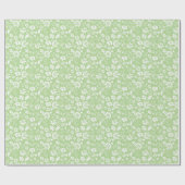 Modernes Muster der Girl Light Green Spring Blume Geschenkpapier (Flach)