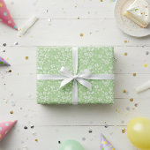Modernes Muster der Girl Light Green Spring Blume Geschenkpapier
