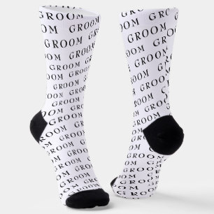 Modernes Muster der Groom-Typografie Socken