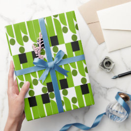 Modernes Muster der grünen Geometrie Geschenkpapier