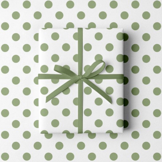 Modernes Muster der grünen Polka-Punkte Geschenkpapier
