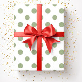 Modernes Muster der grünen Polka-Punkte Geschenkpapier